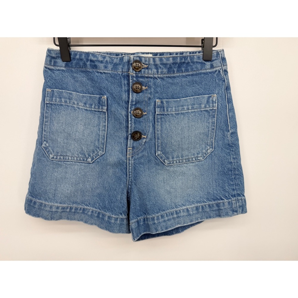 Reformation Eloise Short Women 27 Blue Excellent Shasta Wash High Rise Denim
